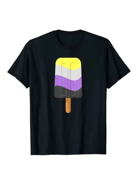 not known Other - 🌈 T-Shirt--"Non-Binary Pride" in Black, Men's size XL. ✴️LAST ONE✴️